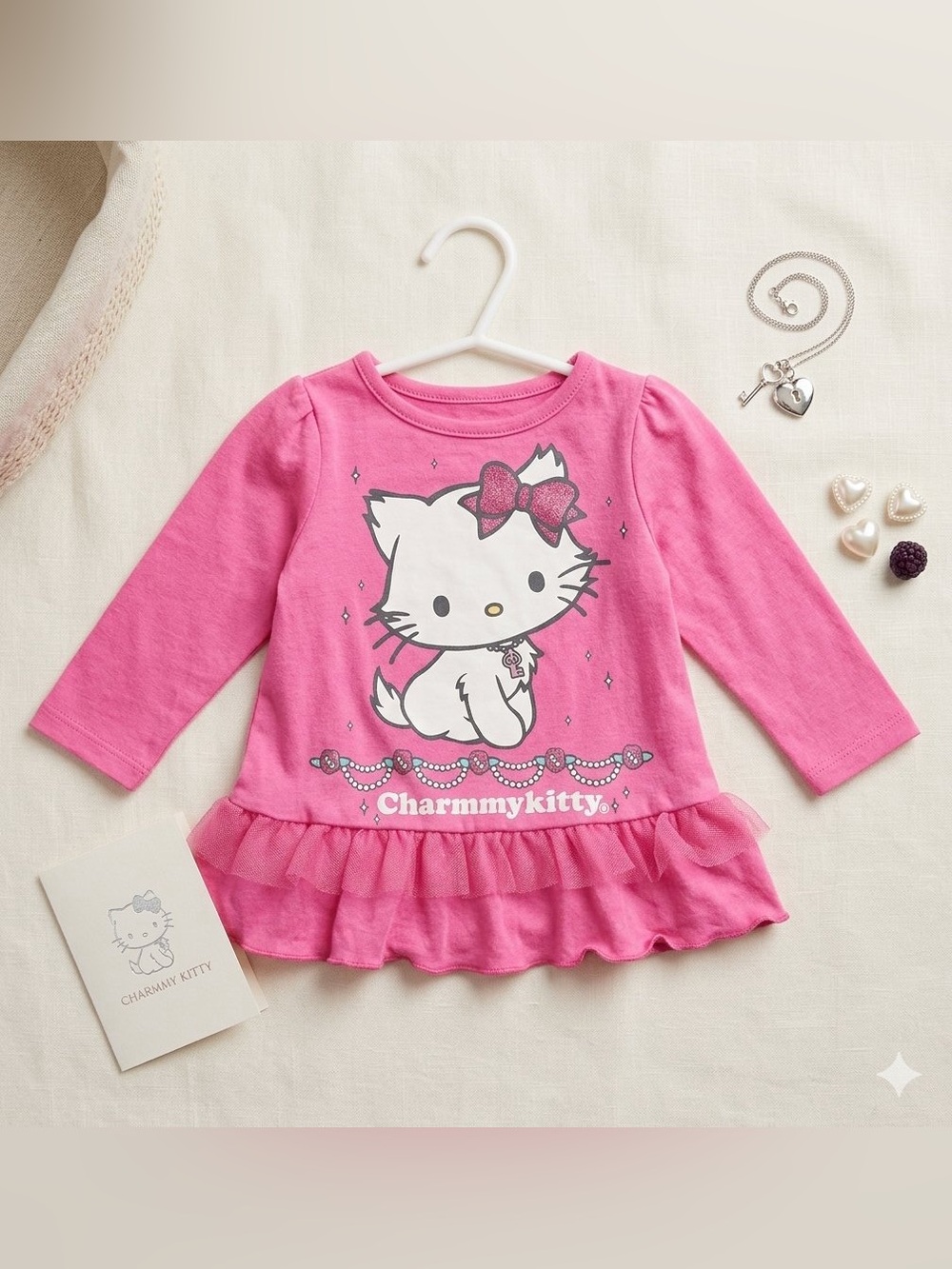Charmmykitty • NWT Long-Sleeve Ruffle Tee for Kids